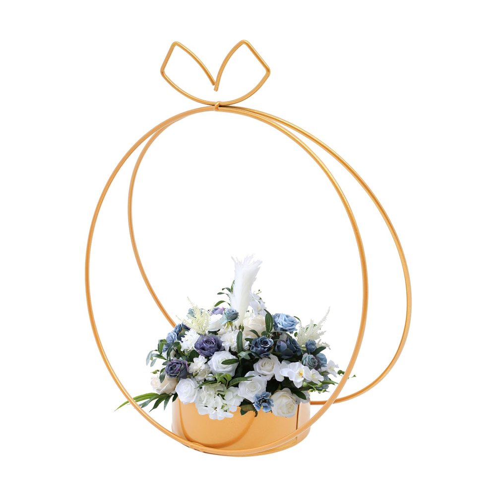 DEIGEHJRE Gold Vases Wedding for Centerpieces -10 Pcs Metal Geometric Gold Centerpiece, Elegant Centerpieces for Tables -Vase for Weddings Party Decoration, Table Dcor, Reception Party (Round)
