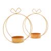 DEIGEHJRE Gold Vases Wedding for Centerpieces -10 Pcs Metal Geometric Gold Centerpiece, Elegant Centerpieces for Tables -Vase for Weddings Party Decoration, Table Dcor, Reception Party (Round) view 2