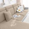 Smiry Waterproof Couch Cushion Covers, Stretch Jacquard Thick Sofa Cushion Covers, Washable Seat Slipcover Elastic Furniture Protector for Pets, Kid (Back Cover M, Camel) view 1