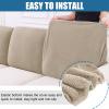 Smiry Waterproof Couch Cushion Covers, Stretch Jacquard Thick Sofa Cushion Covers, Washable Seat Slipcover Elastic Furniture Protector for Pets, Kid (Back Cover M, Camel) view 4