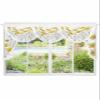 Futuregrace Swag Valances for Living Room Yellow Watercolor Flower and Plant Pattern Sheer Waterfall Valance Curtains for Windows 78.7 Inches Luxury Window Curtain for Bedroom,Dining Room,Bay Window view 1