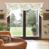Futuregrace Swag Valances for Living Room Yellow Watercolor Flower and Plant Pattern Sheer Waterfall Valance Curtains for Windows 78.7 Inches Luxury Window Curtain for Bedroom,Dining Room,Bay Window view 2