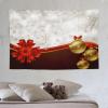 HZOHNAGO Christmas Tapestry Snowfake Red Bow Golden Merry Xmas Glitter Sparkle Bokeh Pattern Printed Wall Tapestry Wall Hanging for Bedroom Living Room Dorm 90" W x 60" H view 3