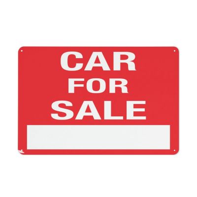 Car For Sale Sign 12 X 8 Inches Aluminum Sign - Uv Protected, Waterproof, Weatherproof And Fade Resistant - 4Pre-Drilled Holes