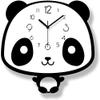 Cartoon Panda Swing Wall Clock,Silent Quality Quartz Large Clock Battery Operated Dial Wall Watches for Living Room Home Decor A view 1