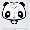 Cartoon Panda Swing Wall Clock,Silent Quality Quartz Large Clock Battery Operated Dial Wall Watches for Living Room Home Decor A view 3