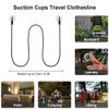 Clothesline Travel Washing Line Retractable Clothesline Clothesline with Suction Cup Travel Washing Line Adjustable (Color : E, Size : 1) (E 1) view 2