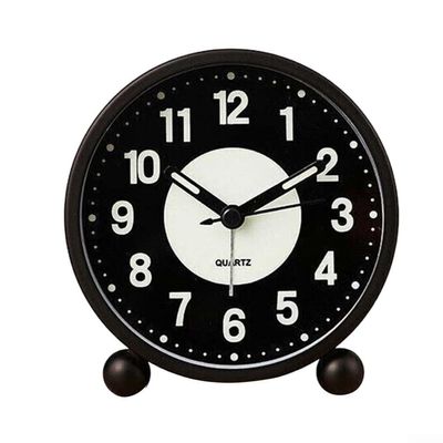 Alarm Clock, Bedside Alarm Clock, Silent Battery Operated Glow In The Dark, Non-ticking Alarm Clock, Alarm Clock for Bedrooms
