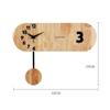 Pendulum Wall Clock,Battery Operated Silent Non Ticking Large Stylish Solid Wood Wall Clock for Living Room Kitchen Home Decor A view 3
