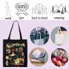 ENSIANTH Long live Halloween Tote Bag Spooky Season Gift Halloween Ghost Shoulder Bag Pumpkin Gift (long Pumpkin bag) view 4