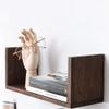 Solid Wood Wall Shelves Floating, U Shape Floating Shelf Wall Mounted Hanging Storage Spice Shelf for Kitchen Tv Entryway-Walnut 80cm(31inch) (Walnut 80cm(31inch)) view 3