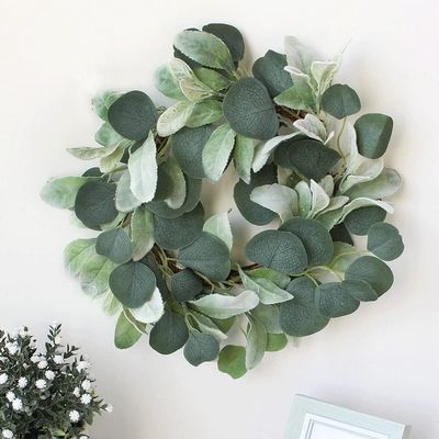 30cm/35cm/ Spring Wreaths Artificial Flower Daisy Door Decoration Rattan Ornaments (Color : E, Size : As Shown) (E As Shown)