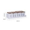 LEIXIUSM Sugar Bowl with lid Spice Box Spice Storage Container Rack Spice Jar 4 Compartment with Spoon Spice Box Storage Container Spice Jar for Spices(A) view 2