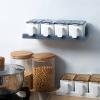 LEIXIUSM Sugar Bowl with lid Spice Box Spice Storage Container Rack Spice Jar 4 Compartment with Spoon Spice Box Storage Container Spice Jar for Spices(A) view 4