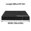 Gumney Waterproof Mattress Protector, Smooth Breathable Soft Polyester Mattress Cover, Fitted Style Safe Machine Washable Dryer with Stretchable Pockets for Bed(78.74x59x11.81inch, Black) view 3