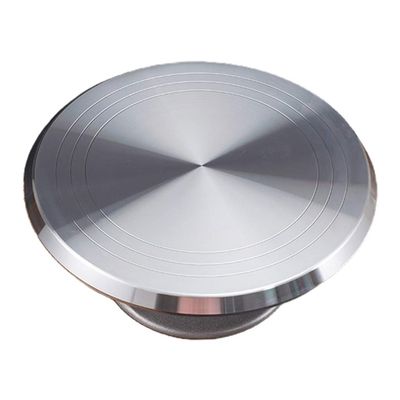 10" Cake Decorating Turntable Round Rotating Stainless Steel Cake Stand Platform Household Revolving Cake Tools