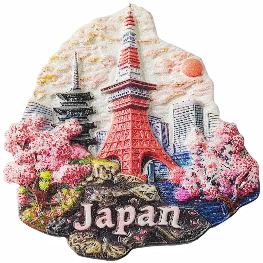 3D Japan Refrigerator Magnet Tourist Souvenir Fridge 3D Decoration Craft