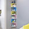 Floating Corner Shelves, Zigzag 7 Tier Wood Bookshelf Wall Shelf Wall Mounted Display Storage Shelves for Bedroom Living Room-c A (C A) view 1