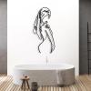 Aportif Metal Minimalist Wall Art Women, Female Body Decor, Women Bathroom Decor, Modern Home Decorations, Abstract Iron, Metal Line Artwork, Funny Bathroom Wall Art (Gold, 59x28 in / 150x71 cm) view 3