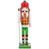 LOGOFUN Golf Themed Nutcracker Decoration Traditional Wooden Nutcracker Christmas Golf Player Nutcracker Xmas Tabletop Nutcracker Ornament - 37cm view 1