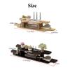 Floating Tv Console, 2 Tier Wall Mounted Tv Shelf Floating Media Console for Cable Boxes Routers Remotes DVD Players Cd Decor-Black 90cm(35inch) (Black 90cm(35inch)) view 3