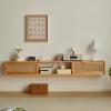 Wooden Wall-Mounted TV Cabinet Living Room Floating TV Cabinet Floating Shelf Media Console Floating TV Stand(180x25x25cm) view 2