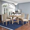 KEVINSPACE 58" Dining Table for 4-6 People Round Extendable DiningTable Extendable KitchenTable Mid Century Dining RoomTable Drop Leaf Table Saving Space Dinner Kitchen Office Furniture Natural view 4