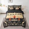 Feelyou Happy Halloween Comforter Set with Sheets Queen Size Black Flame 7 Piece Bedding Set for Kids Boys Girls Teens Candle Bed in a Bag Spiderweb Bed Set view 2