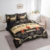 Feelyou Happy Halloween Comforter Set with Sheets Queen Size Black Flame 7 Piece Bedding Set for Kids Boys Girls Teens Candle Bed in a Bag Spiderweb Bed Set view 3