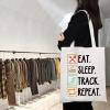 TGBJE Track and Field Gift Eat Sleep Track Repeat Tote Bag Track Mom Gift Marathon Runner Handle Bag Running Lover Gift (Track Repeat tote) view 2