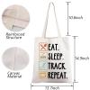 TGBJE Track and Field Gift Eat Sleep Track Repeat Tote Bag Track Mom Gift Marathon Runner Handle Bag Running Lover Gift (Track Repeat tote) view 3
