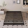 Likelalaso 3 inch Low King Size Bed Frame with Rounded Corner, Heavy Duty Metal, Easy Assembly, Noise Free, Black view 1