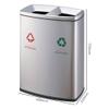 YUJUNDZSW Trash Cabinet Indoor and Outdoor Classification Environmental Protection Trash Can Stainless Steel Commercial Grade Classified Trash Can Mall Park Elevator Double Barrel Trash Can view 2