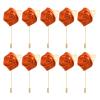 PATIKIL Rose Boutonnieres, 24 Pack Groom Wedding Boutonnieres Pocket Handmade Flower Lapel Pin Boutonnieres for Men Wedding Ceremony Party Prom, Orange view 1
