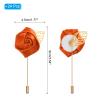 PATIKIL Rose Boutonnieres, 24 Pack Groom Wedding Boutonnieres Pocket Handmade Flower Lapel Pin Boutonnieres for Men Wedding Ceremony Party Prom, Orange view 2