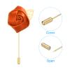 PATIKIL Rose Boutonnieres, 24 Pack Groom Wedding Boutonnieres Pocket Handmade Flower Lapel Pin Boutonnieres for Men Wedding Ceremony Party Prom, Orange view 3