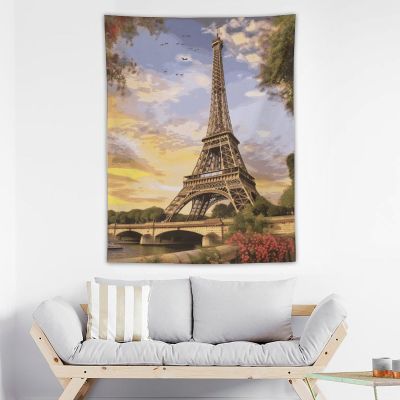 BTCOWZRV Tapestry Wall Hanging Eiffel Tower Paris Aesthetic Wall Tapestries Poster Wall Tapestry for Bedroom Funny Wall Blanket Wall Art Decor Personalized Backdrop for Living Room Dorm 30"x40"