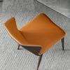 Dining Chairs Set of 6 Modern Microfiber Leather High Back Soft Seat Living Room Chairs Side Chair with Faux Antique Copper Feet (Color:Orange) view 4