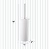 Decorative Plastic Toilet Bowl Brush and Holder Set, White (2 Pack) Cleaner Scrubber for Bathroom - Ribbed Design view 2
