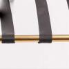 Luggage Rack for Guest Room - Suitcase Stand, Hotel Foldable Golden Solid Metal Luggage Rack, Suitcase Stand with Nylon Straps, for Hotel, Bedroom, Guest Room, Closet, 52X52X65CM view 3