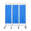 3-8 Panels Medical Privacy Screen,Folding Room Seperating Divider,6Ft High Standing Door Partition with Wheels,Ideal for Ward/Clinic/Patient/Exam(Blue,3-Panel) view 1