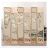 4 6 Panel Room Divider Folding Privacy Wooden Screen, Freestanding Wall Partition Portable Separating for Office Dressing Bedroom Studio Apartment Home, with Detachable Base (Color : 6 Panel view 1