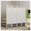3-8 Panels Medical Privacy Screen,Folding Room Seperating Divider,6Ft High Standing Door Partition with Wheels,Ideal for Ward/Clinic/Patient/Exam(White,4-Panel) view 1
