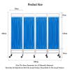 3-8 Panels Medical Privacy Screen,Folding Room Seperating Divider,6Ft High Standing Door Partition with Wheels,Ideal for Ward/Clinic/Patient/Exam(White,4-Panel) view 2
