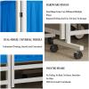 3-8 Panels Medical Privacy Screen,Folding Room Seperating Divider,6Ft High Standing Door Partition with Wheels,Ideal for Ward/Clinic/Patient/Exam(White,4-Panel) view 4