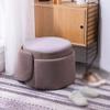 Ottoman Foot Rest Stool,Upholstered Footstool with Flip Backrest,Foot Rest Stool Linen Fabric Shoe Change Stool - Vanity Seat Decorative view 2