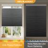 BERISSA Top Down Bottom Up Cellular Shades No Tools No Drill Blinds for Windows Stripe Jacquard Fabric Cordless shades for Indoor Windows Easy to Install Cellular Blinds For Office(69"W x 56"H)Black view 4