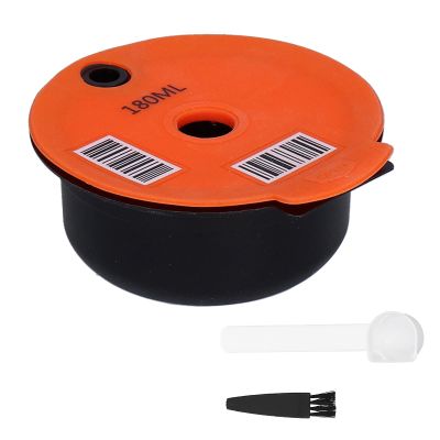 Reusable Coffee Capsule Filter for Tas Coffee Machine, Easy to Use Coffee Filter Cup for Home or Office, PP Stainless Steel Silicone Plastic Coffee Capsule - Orange