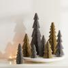 Honeycomb Trees Set of 8 in Neutral, Christmas Tree Centerpiece, Sophisticated Winter Mantel, Delicate Vintage Charm, Glitter-Dusted Edging (Set 8 Neutral) view 2