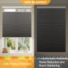 BERISSA Top Down Bottom Up Cellular Shades No Tools No Drill Blinds for Windows Stripe Jacquard Fabric Cordless shades for Indoor Windows Easy to Install Cellular Blinds For Office(49.5"W x 72"H)Brown view 4